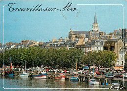 14 - Trouville - Le Port De Pêche Sur La Touques - Le Quai Fernand Moureaux - L'Eglise - Bateaux - Automobiles - CPM - V - Trouville