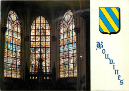 59 - Bouvines - Intérieur De L'église : Vitraux Relatant La Bataille De Bouvines - Blasons - CPM - Voir Scans Recto-Vers - Autres & Non Classés