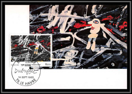 48800 N°2381 L'égare De Dubuffet Tableau (Painting) 1985 France Carte Maximum (card) Fdc édition Farcigny - 1980-1989