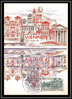 48793a N°2348 Vienne Isère (église Church) 1985 France Carte Maximum (card) Fdc édition CEF  - 1980-1989