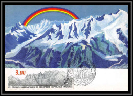 48780 N°2327 Congrès De Géographie Mont Blanc 1984 Montagne Mountains France Carte Maximum (card) Fdc édition CEF  - 1980-1989