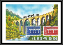 48773 N°2399/2400 Europa 1984 France Carte Maximum (card) Fdc édition CEF  - 1980-1989