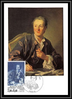 48768 N°2304 Journée Du Timbre 1984 Diderot Tableau Painting Van Loo 1984 France Carte Maximum (card) Fdc édition CEF  - 1980-1989