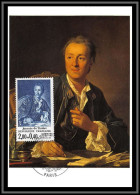 48769 N°2304 Journée Du Timbre 1984 Diderot Tableau Painting Van Loo 1984 France Carte Maximum Fdc édition Musées  - 1980-1989