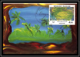 48763 N°2300 Les 4 Coins Du Ciel De Jean Messagier Tableau Painting 1984 France Carte Maximum (card) Fdc édition CEF  - Modern
