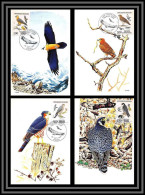 48785 N°2337/2340 Rapaces Circaète Faucon Falcon épervier Gypaète Bird Of Prey 1984 France Carte Maximum Fdc CEF  - Eagles & Birds Of Prey
