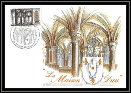 48725 N°2255 Abbaye De Noirlac Cher (église Church) 1983 France Carte Maximum (card) Fdc édition CEF  - Kerken En Kathedralen