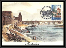 48677 N°2083 Montauban (pont Bridge église Church Chateau Castle 1980 France Carte Maximum Fdc édition As De Coeur - 1980-1989