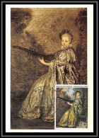 48603 N°1765 Tableau (Painting) La Finette De Watteau 1973 France Carte Maximum (card) Fdc édition Bourgogne - 1970-1979