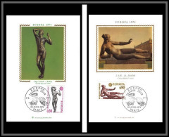 48620 N°1789/1790 Europa Rodin 1974 France Carte Maximum (card) Fdc édition - 1970-1979