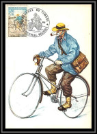 48583 N°1710 Journée Du Timbre 1972 Bike Velo Bicycle Charleville 1972 France Carte Maximum Fdc édition CEF  - 1970-1979