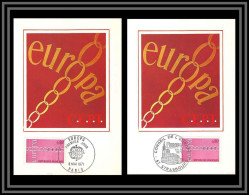 48573 N°1677 Europa 1971 Lot Paris + Strasbourg France Carte Maximum (card) Fdc édition CEF  - 1970-1979