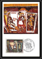 48496 N°1588 Tableau Painting Fresque Abbaye De St Savin Vienne 1969 France Carte Maximum (card) Fdc édition Cef  - 1960-1969