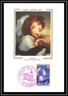 48581 N°1700 Greuze Croix Rouge Red Cross 1971 Jeune Fille Au Petit Chien 1971 France Carte Maximum Fdc édition - 1970-1979
