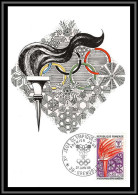 48449 N°1545 Jeux Olympiques Olympic Games Grenoble 1968 France Carte Maximum (card) Fdc édition Parison  - 1960-1969