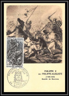 48436 N°1538 Philippe II Auguste (roi King) 1967 France Carte Maximum (card) Fdc édition Parison  - 1960-1969