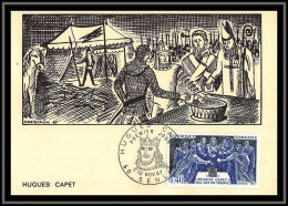 48438 N°1537 Hugues Capet (roi King) 1967 France Carte Maximum (card) Fdc édition  - 1960-1969