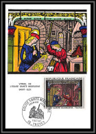 48426 N°1531 Tableau Painting Vitrail église Troyes Aube Church 1967 France Carte Maximum Fdc édition Parison  - Religie