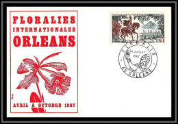 48432 N°1495 Roi De France King Vercingétorix Clovis Charlemagne 1967 France Carte Floralies Orléans  - Commemorative Postmarks