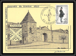 48395 N°1516 Journée Du Timbre 1967 Facteur Du Second Empire France Langres Carte Maximum (card) Fdc édition Blondel  - 1960-1969