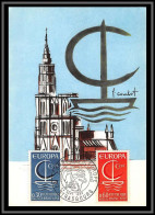 48383 N°1490/1491 Europa 1966 France Strasbourg Carte Maximum (card) Fdc édition Parison  - 1960-1969