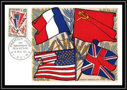 48360 N°1450 Anniversaire De La Victoire De La Guerre 1939/1945 1965 France Carte Maximum (card) Fdc édition Bertrand  - 1960-1969