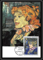 48332 N°1426 Tableau (Painting) La Serveuse Anglaise Toulouse Lautrec 1964 Albi 1965 France Carte Maximum Fdc - 1960-1969