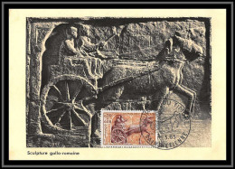 48304 N°1378 Journée Du Timbre 1963 Char Gallo Romain 1963 St Etienne Loire France Carte Maximum Fdc édition Bourgogne  - 1960-1969