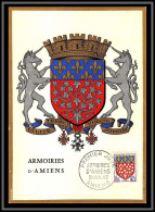48280 N°1352 Blason Armoiries De Villes Amiens 1962 France Carte Maximum (card) Fdc édition Imbert  - 1960-1969