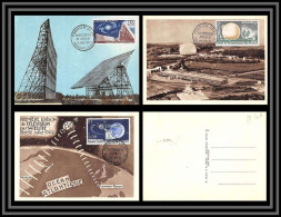 48297 N°1360/1362 Telecommunications Spaciales Espace (space) 1962 France Carte Maximum (card) Fdc édition Parison  - 1960-1969