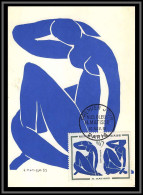 48246 N°1320 Peintre Nus Bleus De Matisse Tableau Painting 1961 France Carte Maximum Fdc édition Hazan  - 1960-1969