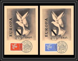 48240 N°1309/1310 Europa 1961 Cad Paris France Carte Maximum (card) Fdc édition Parison  - 1960-1969