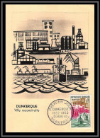48245 N°1317 Dunkerque Port 1961 France Carte Maximum (card) Fdc édition Combier  - 1960-1969