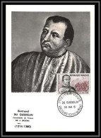 48229 N°1295 Du Guesclin Chateauneuf-de-Randon Dinan Broons 1961 France Carte Maximum (card) Fdc édition Parison  - 1960-1969