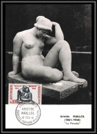 48216 N°1281 La Pensée De Maillol Sculpture Sculptur Perpignan 1961 France Carte Maximum (card) Fdc édition Parison  - 1960-1969
