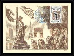 48198 N°1253 Année Mondiale Du Réfugié évacuation 1960 France Carte Maximum (card) Fdc édition Parison  - 1960-1969