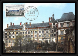 48200 N°1255 Château (castle) De Blois Loir-et-Cher 1960 France Carte Maximum (card) Fdc édition Parison  - Castles