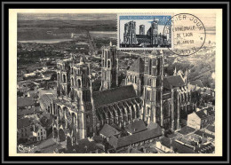 48192 N°1235 Cathédrale De Laon Aisne Eglise Church 1960 France Carte Maximum (card) Fdc édition Combier  - 1960-1969