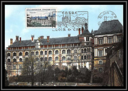 48201 N°1255 Château (castle) De Blois Loir-et-Cher Cad Flamme 1960 France Carte Maximum (card) Fdc édition Parison  - 1960-1969