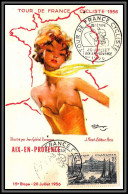 48181f Tour De France 1956 Carte Postale 15 ème étape Montpelier Aix En Provence édition Foret Vélo Cyclisme Cycling  - Brieven En Documenten