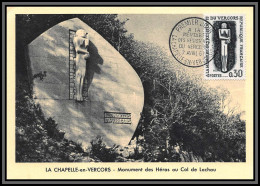 48261b N°1335/1337 Lieux Résistance Mont Valérien Vercors Ile De Sein 1962 France Carte Maximum Fdc édition Bourgogne - 1960-1969