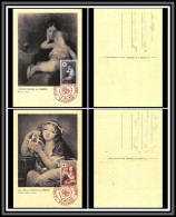 48051 N°1006/1007 Croix Rouge Red Cross 1954 France Carte Maximum (card) Fdc édition Parison  - 1950-1959