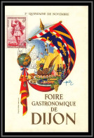 48029 N°943 Théatre Français Gargantua France Carte Postale édition Foire Gastronomique De Dijon 1953  - Commemorative Postmarks