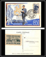 48004 N°863 Journée Du Timbre Facteur Rural 1950 Le Havre Vignette Verso France Carte Maximum (card) Fdc édition Blondel - 1950-1959