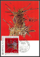 56188 N°1813 Tableau (Painting) Arphila 75 Tapisserie Gobelins Fouquet 1974 France Carte Maximum (card) Fdc édition Cef - 1970-1979