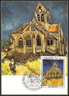 56204 N°2054 L'église D'Auvers Sur Oise Van Gogh Tableau (Painting) 1979 France Carte Maximum Fdc édition Empire - 1970-1979