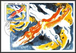 56216 N°2168 Les Plongeurs De Pignon Tableau (Painting) 1981 France Carte Maximum (card) Fdc édition Farcigny - 1980-1989