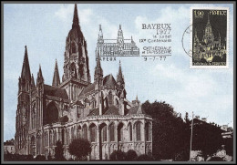 56192 N°1939 Cathédrale De Bayeux église Church 1977 France Carte Maximum (card) Fdc édition FOS PHIL - 1970-1979