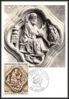 56176 N°1586 Tableau (Painting) Cathédrale D'Amiens église Church Sculpture 1969 France Carte Maximum (card) Fdc édition - 1960-1969
