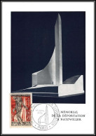 56132 N°1050 Mémorial Déportation à Struthof Guerre 1939/45 War 1956 France Carte Maximum (card) + Fdc édition  - 1950-1959